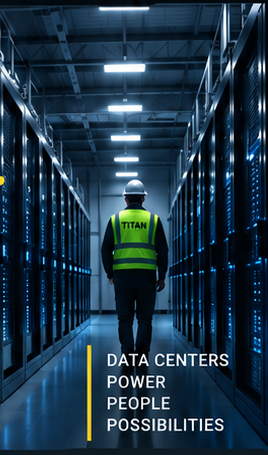 Data center aisle with mission-critical technician
